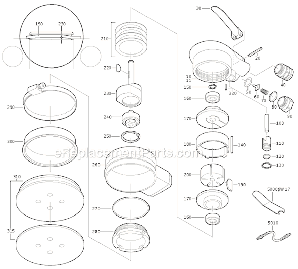 Fein M10000-6 (75201600029) Sander Page A Diagram