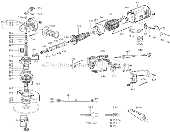 Fein MSF666D-S (72206812115) Angle Grinder Page A Diagram