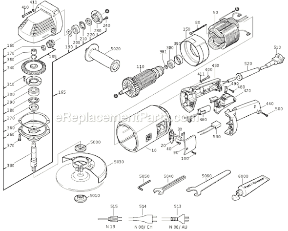 Fein MSF680C (72204613111) Angle Grinder Page A Diagram