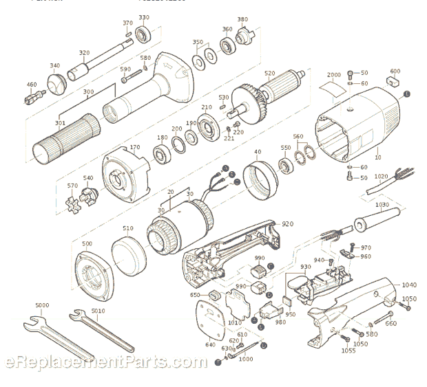 Fein MSHO 849-1Z (78232012260) Straight Grinder Page A Diagram