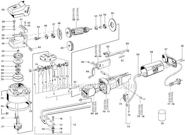 Flex LST1503VR Light Weight Milling Tool Page A Diagram