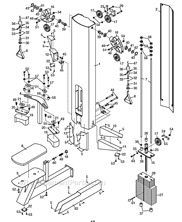Freemotion GZFM60043 Rower Page A Diagram