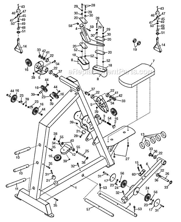 Freemotion GZPL40420 Loaded Rower Page A Diagram