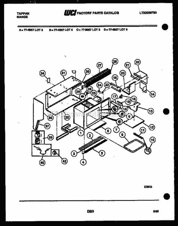Frigidaire 77-8957-45-04 Tap(V20) / Electric Range Upper Body Parts Diagram