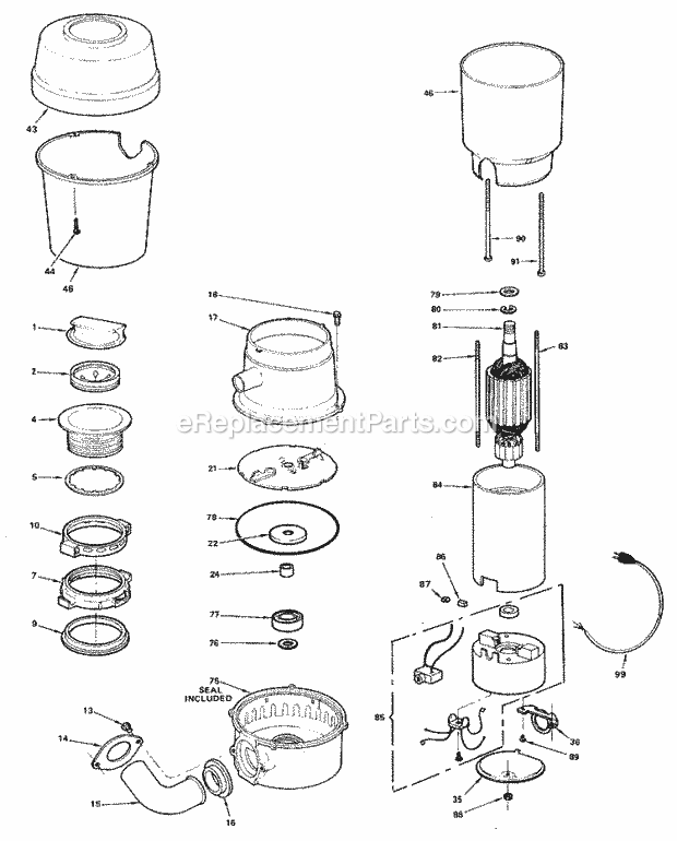 GE GFC195-01 Disposer Section Diagram