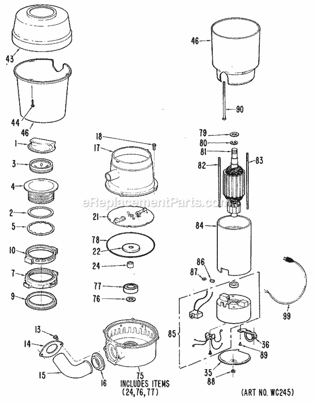 GE GFC197-02 Disposer Section Diagram