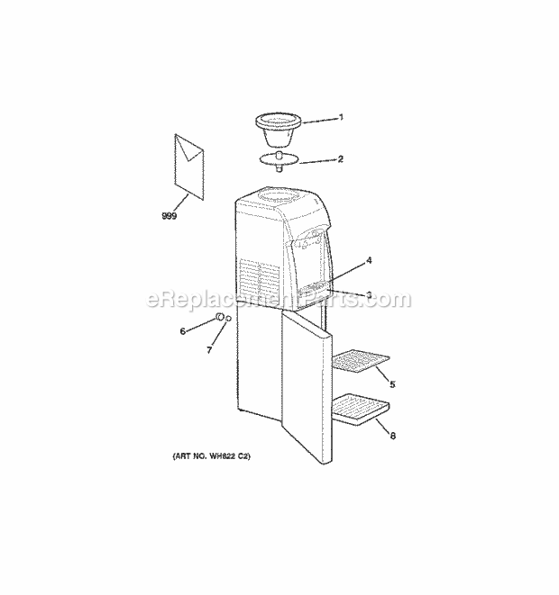 GE GXCF25FBS Hot and Cold Water Dispenser Page A Diagram