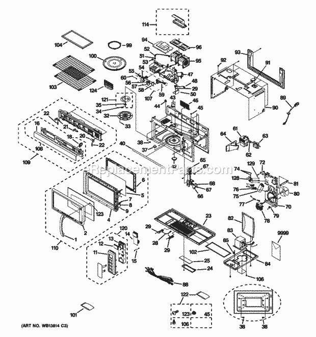 GE JVM1871SK05 Microwave Diagram