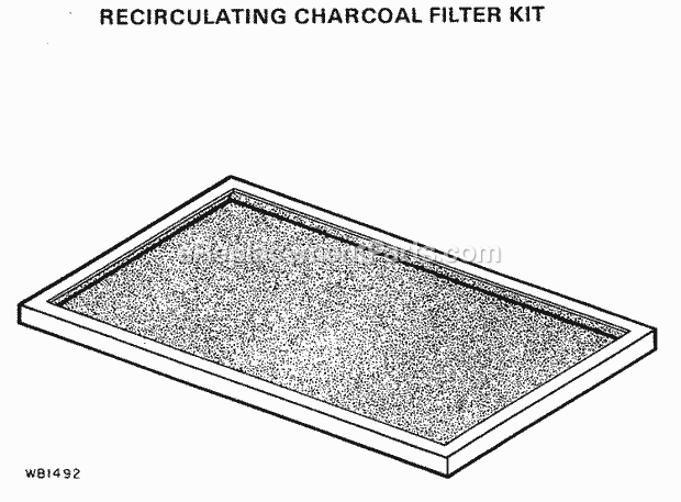 GE JX81 Recirculating Charcoal Filter Kit Diagram