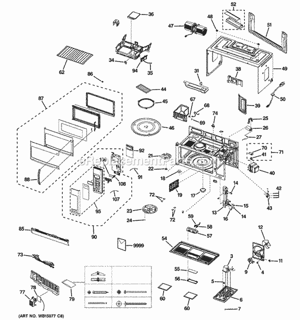 GE PNM1971SR1SS Microwave Diagram