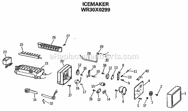 GE WR30X0299 General Electric Ice Maker Icemaker Diagram