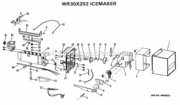 GE WR30X252 Freezer Icemaker Diagram