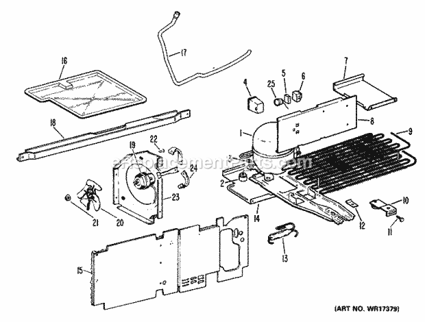 GE WR87X0310 Refrigerator Replacement Hi - Side Assembly Diagram
