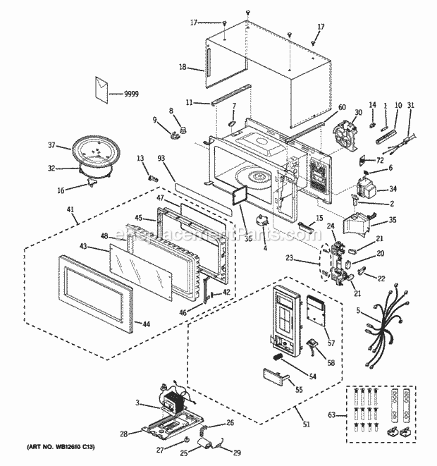 GE ZEM200BF03 Microwave Diagram