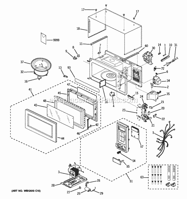 GE ZEM200BF04 Microwave Diagram