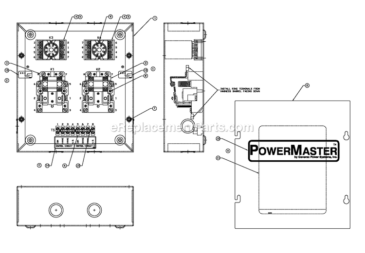 Generac 0052390 (4526894)(2015) Assy Power Master Load Dis -12-31 Generator Assembly Diagram