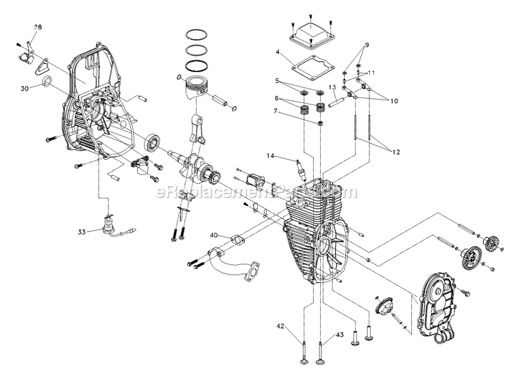 Generac 0060661 (8129676C)(2013) Hw2000 49st Cetl -04-23 Generator Parts Manual 127cc Gas Eng Diagram