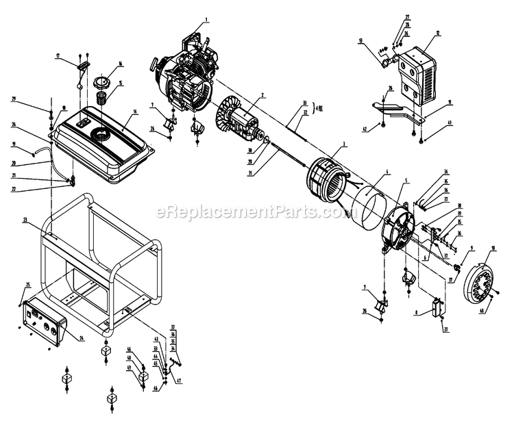 Generac 0067430 (9487610B - 9487657B)(2015) Gp2200 163cc 60hz 120v -01-26 Generator Parts Manual Gp2200 120vac Diagram