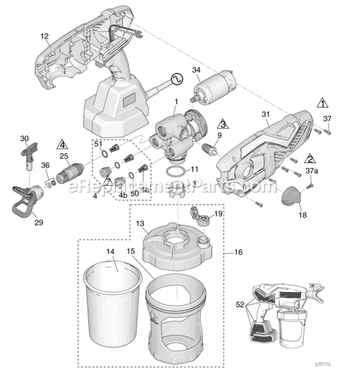 Graco 17M359 Ultra Corded Handheld Airless Sprayer Page1 Diagram