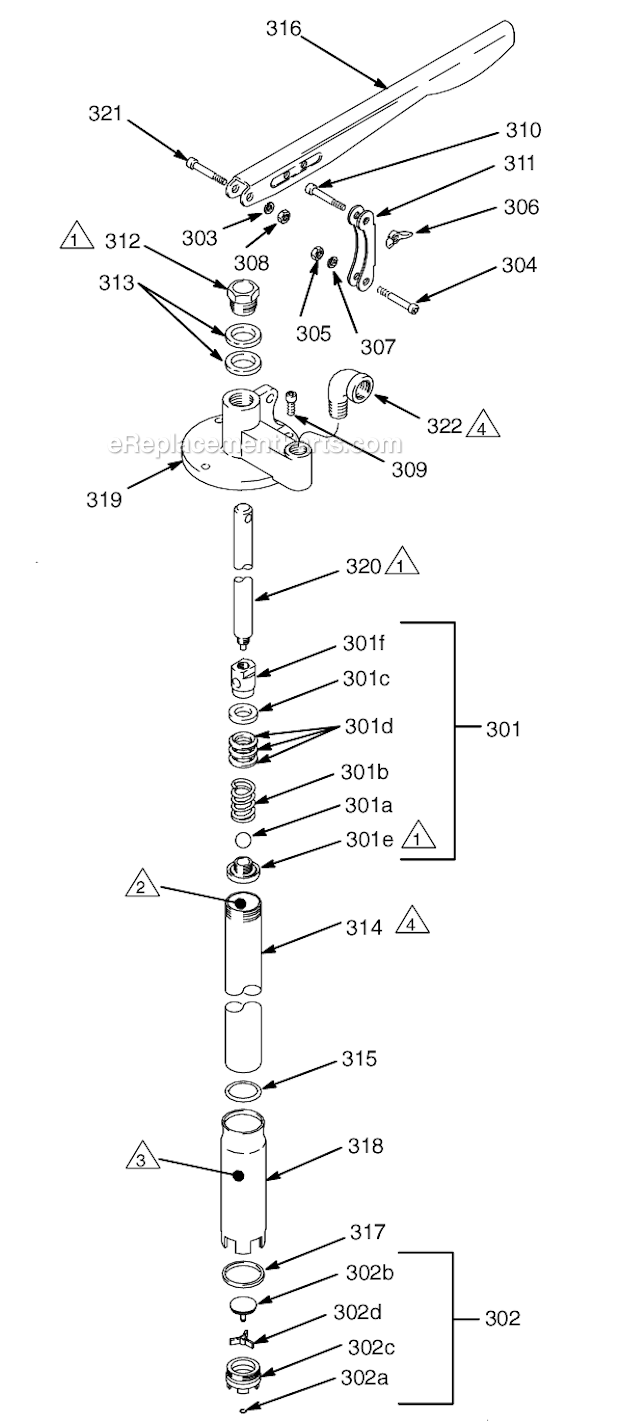 Graco 204-867 (Series A) Hand Pump Assembly Page A Diagram