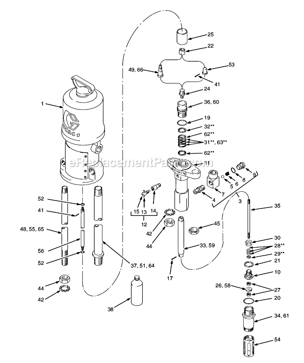 Graco 206597 (Series F) 5 and 10 Gal President Pump Page A Diagram