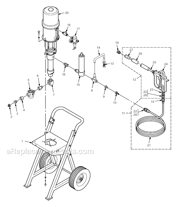 Graco 800-412 (Series A) Hydra-Clean Pressure Washer Page A Diagram