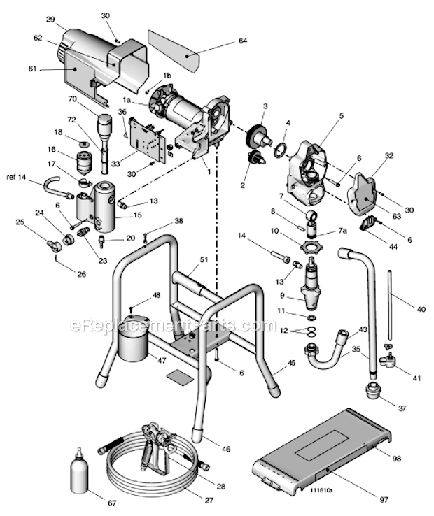 Graco 826098 Electric Airless Sprayer Page A Diagram