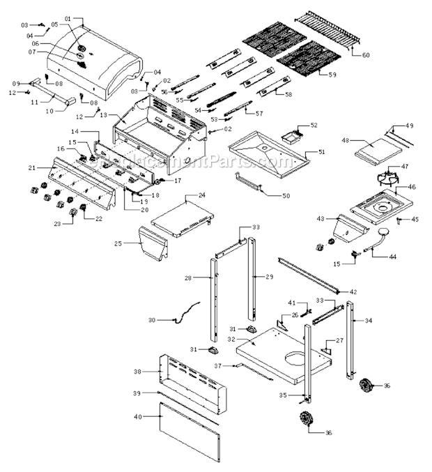 Grill Master 720-0697 Parts List and Diagram : eReplacementParts.com