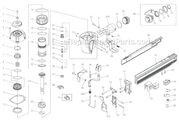 Grip-Rite GRTS1200 2 Heavy Duty Wide Crown Stapler Page A Diagram