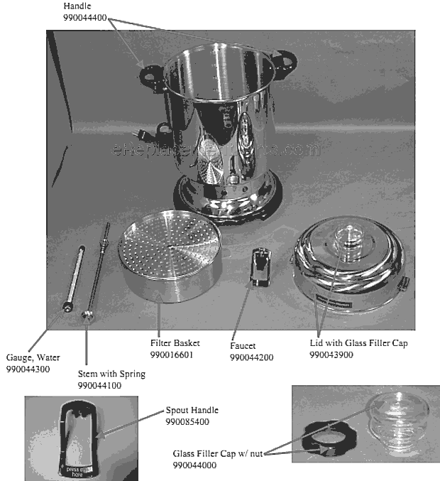Hamilton Beach Commercial 60 Cup Coffee Urn Stem and Spring D50065B D50065C 