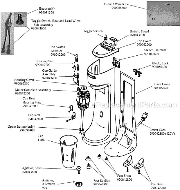 Hamilton Beach HMD200 (B) Drink Mixer Page A Diagram