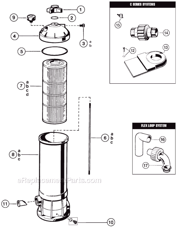 Hayward C750 (Star-Clear) Cartridge Filter Page A Diagram