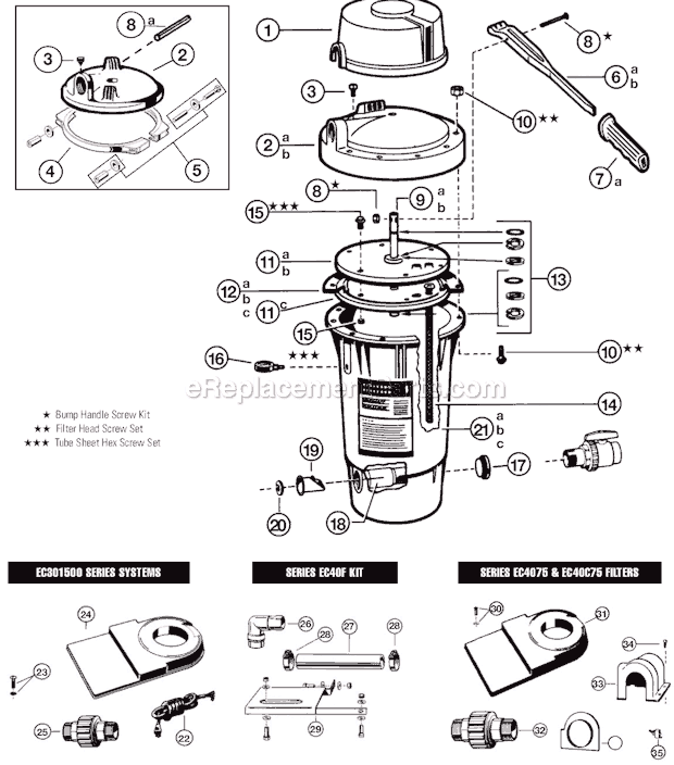 Hayward EC40F (Perflex) Extended Cycle D.E. Filter Page A Diagram