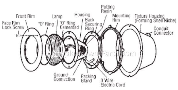 Hayward SP0500 Underwater Lights Page A Diagram