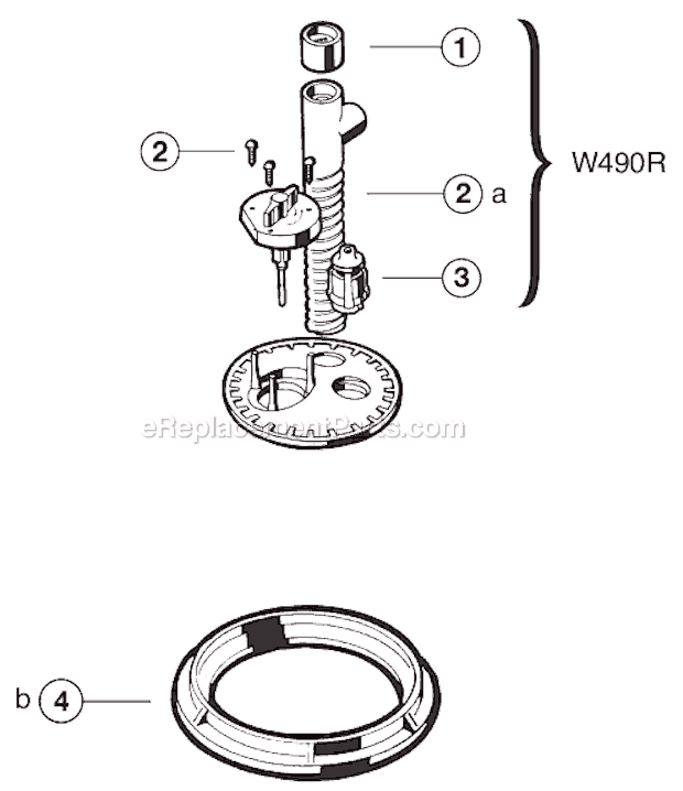 Hayward W490R Skimmer Vacuum Plates Page A Diagram