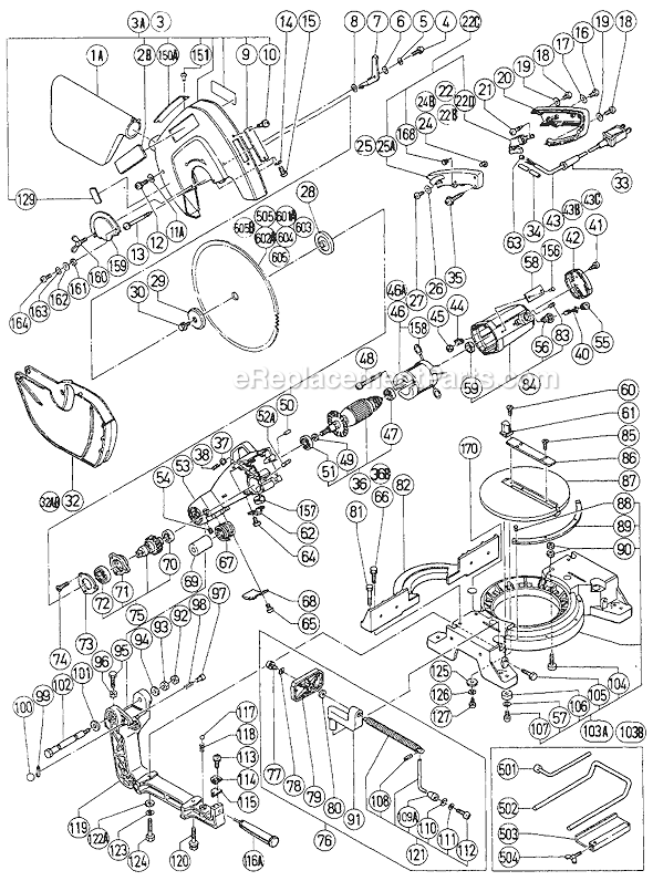 Hitachi 15 Miter Saw | C15FB | eReplacementParts.com craftsman radial arm saw wiring diagram 