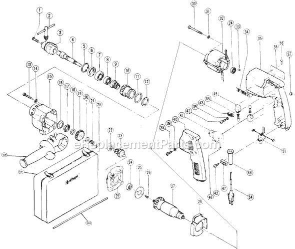 Metabo HPT (Hitachi) DVR10 3/4" Hammer Drill Page A Diagram