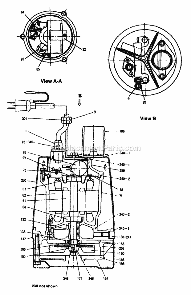 Homelite HSM400 (UT-01319) Pump Pump Diagram