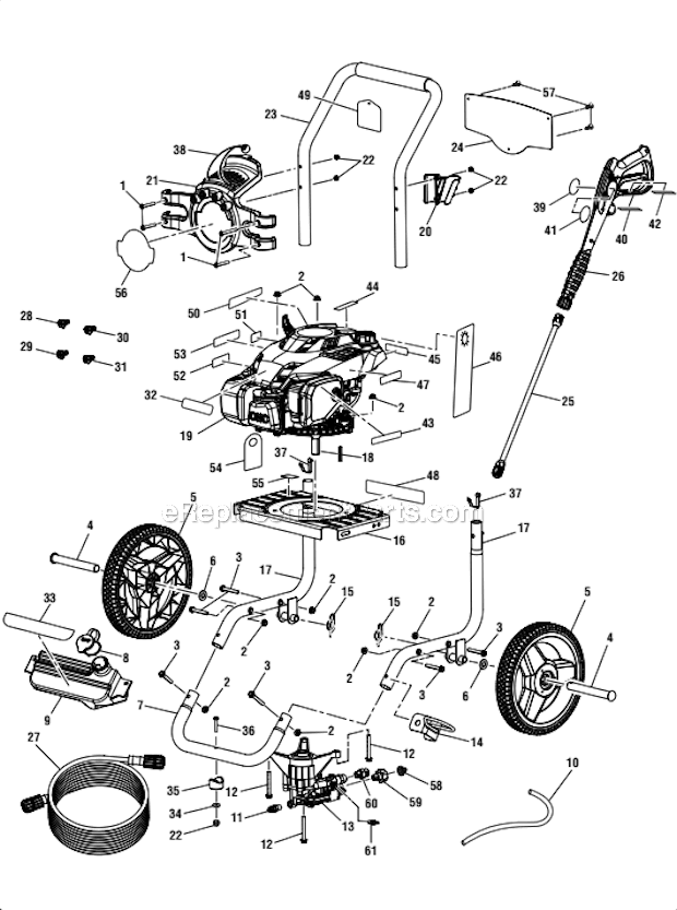 Homelite PS80946 Pressure Washer Page A Diagram