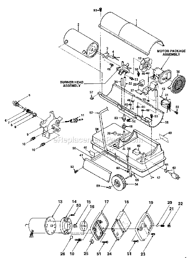 Homelite UT-65044 Portable Space Heater Page A Diagram