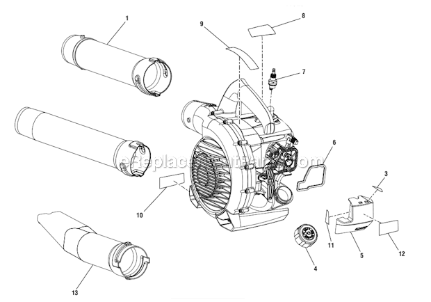 New OEM Parts Muffler Assembly For Homelite UT26HBV/UT09526 Blower 26CC 2 Cycle 