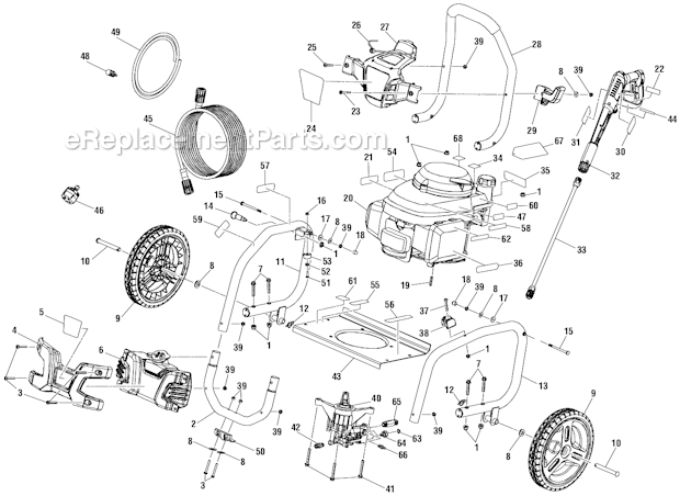 Homelite UT80432 Pressure Washer Page A Diagram