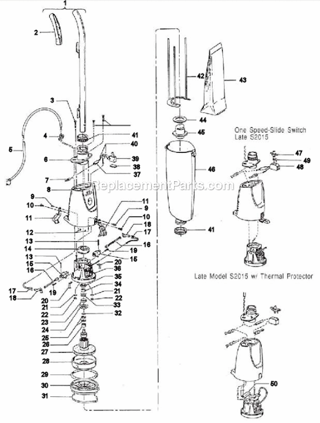 Hoover 2900 Quik Broom Page A Diagram