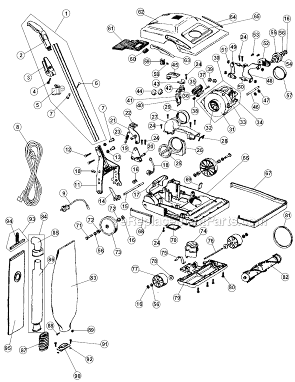 Hoover CH50015 Professional Series Vacuum Page A Diagram