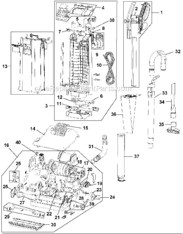 Hoover EH50100 Commercial-Profile Page A Diagram