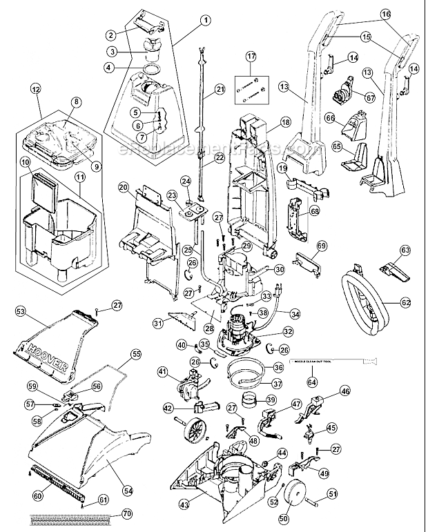 Hoover F5835-900 Steam Vacuum Page A Diagram