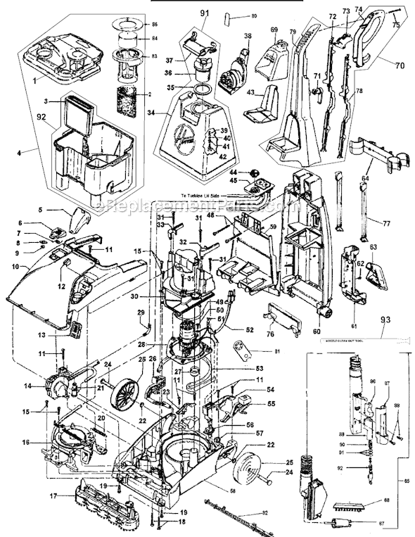 Hoover F5915-900 SteamVac Spin Scrub Page A Diagram