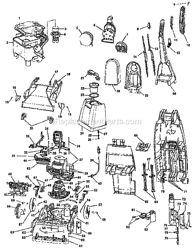 Hoover F6026-900 Upright extractor Page A Diagram