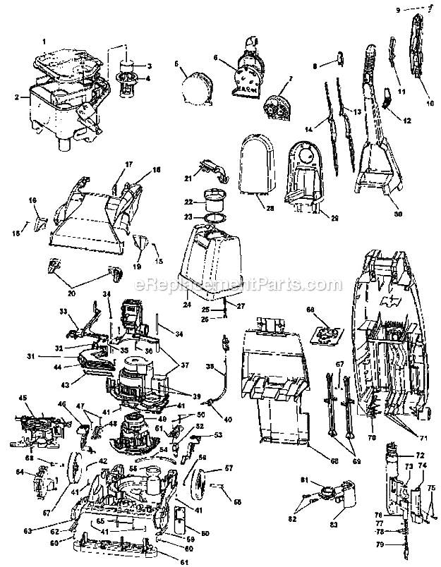 Hoover F6027-900 Upright extractor Page A Diagram