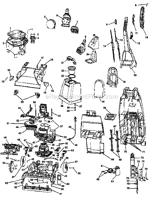 Hoover F6028-900 Upright extractor Page A Diagram